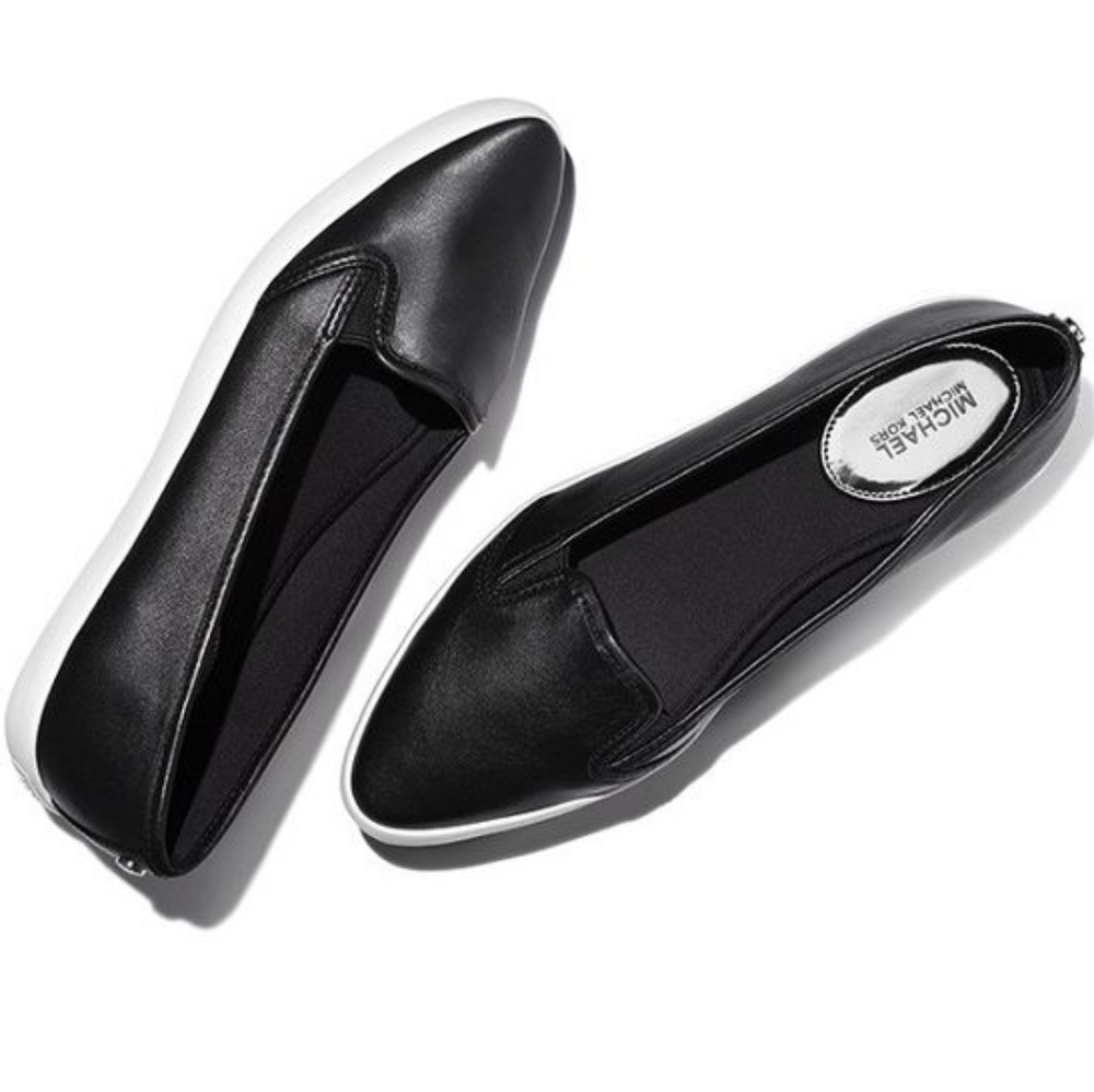 Michael Kors- Black "Olive" Leather Sneakers